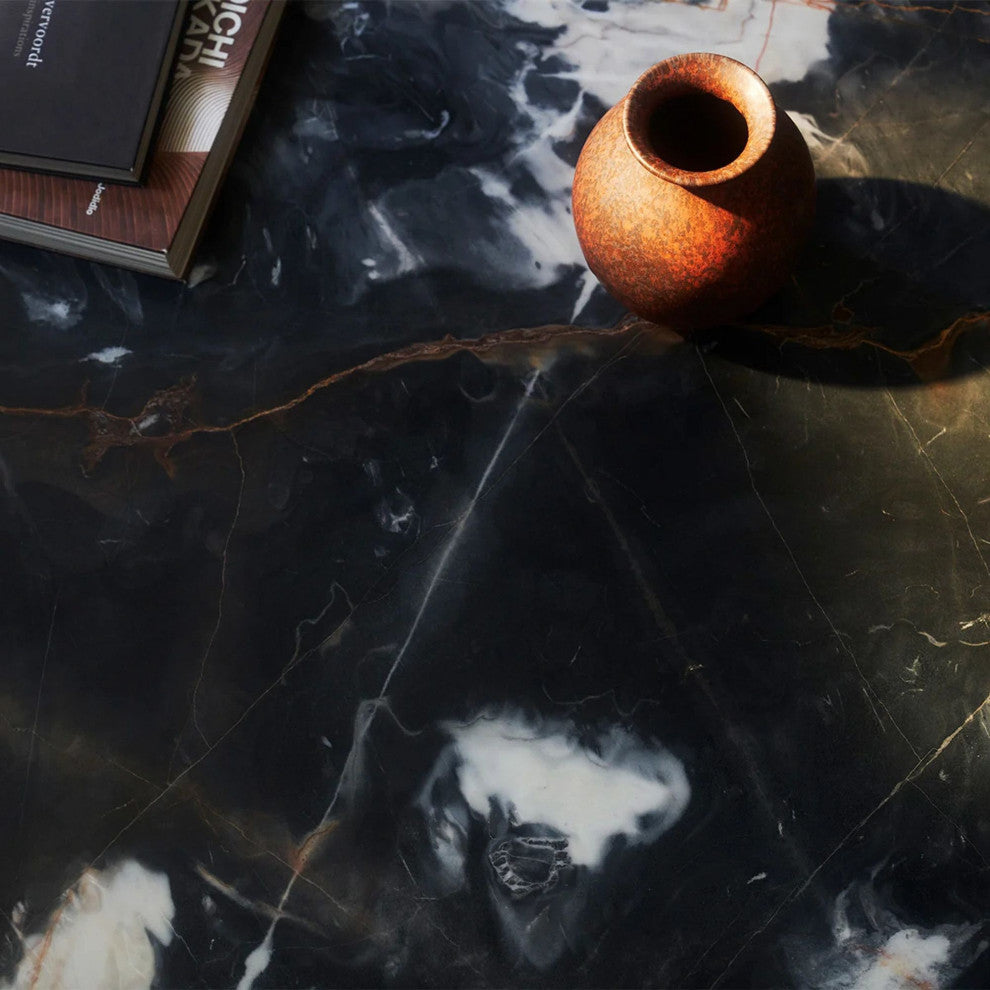 Gypsum Marble Coffee Table, Petrol