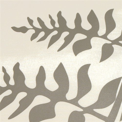 Pillow Decor - White with Gray Bold Fern Throw Pillow