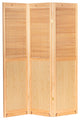 6' Tall Adjustable Shutter Room, Natural, 3 Panel