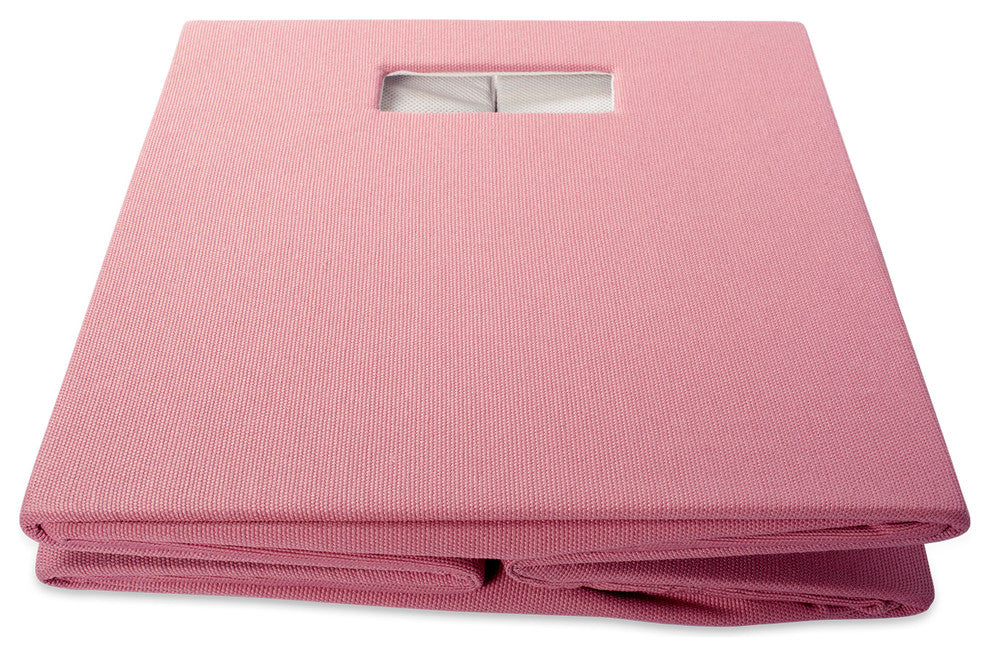 DII Polyester Cube Solid Rose Square 11x11x11"