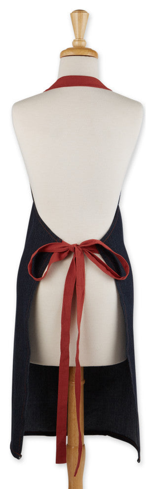 Bon Appetit Denim Embroidered Apron