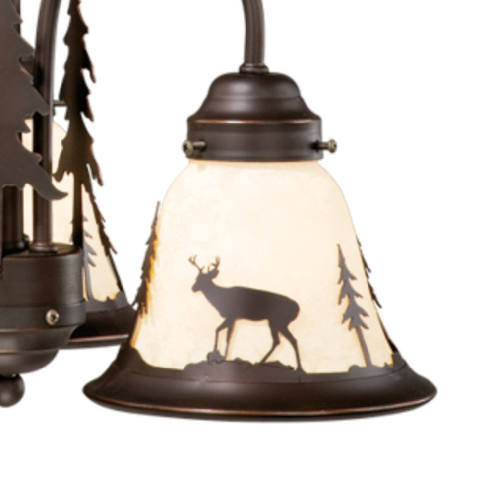 Bryce 3-Light LED Deer Fan Kit or Chandelier, Dual Mount Burnished Bronze