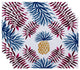 Pineapple and Spike, Geometric Print Placemat, Purple