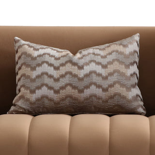 Ariana Velvet Loveseat, Caramel/Gold