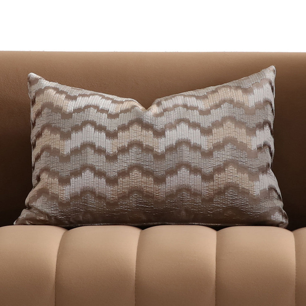 Ariana Velvet Loveseat, Caramel/Gold