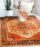 Hand-Knotted Wool Ivory Traditional Oriental Serapi Rug, 2'6 X 10'