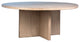 Brooks 72" Round Reclaimed Pine Dining Table With Cross Base, Light Warm Wash
