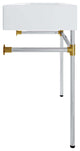 Redeem 32" Silver Stainless Steel Wall-Mount Bathroom Vanity