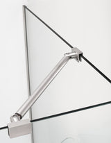 Bromley 29.25"-30.25"x32.375"x72" Frameless Corner Hinged Shower Enclosure