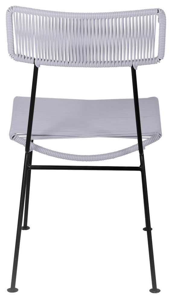 Hapi Indoor/Outdoor Handmade Dining Chair, Clear on Black