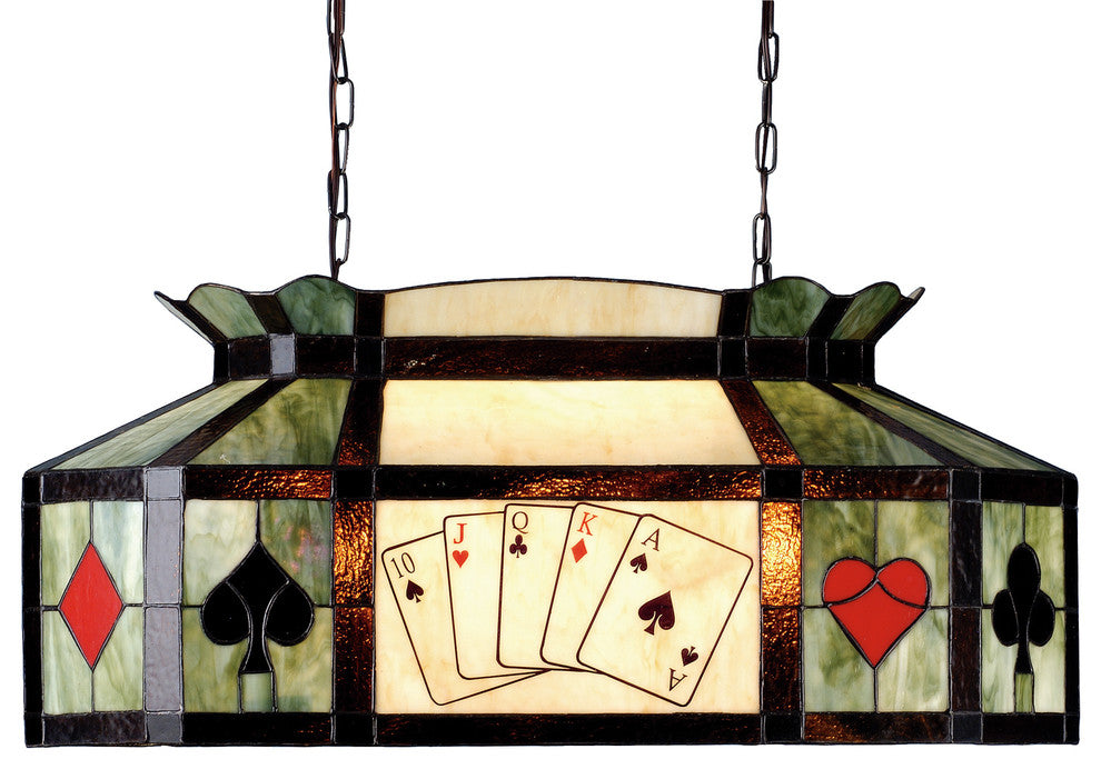 33 Long Poker Face Oblong Pendant