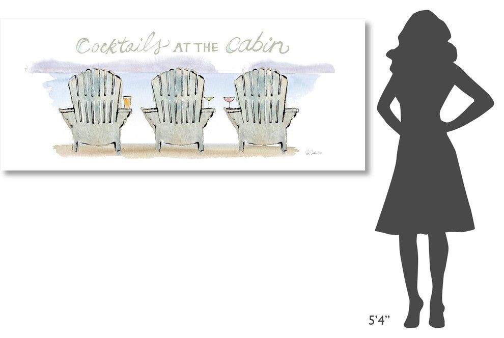 "Girlfriends Cabin VII" Digital Paper Print by Sue Schlabach, 77"x32"