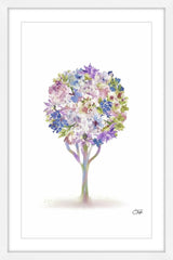 "Pastel Flower Tree" Framed Painting Print, 12"x18"
