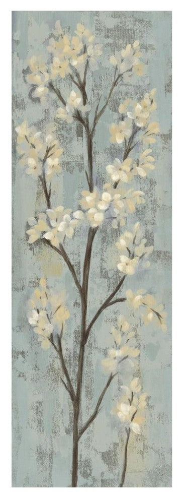 "Almond Branch I on Light Blue" Digital Paper Print by Silvia Vassileva, 20"x56"
