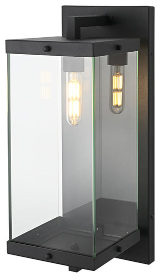 Home Living 8" Outdoor Wall Sconce, Black