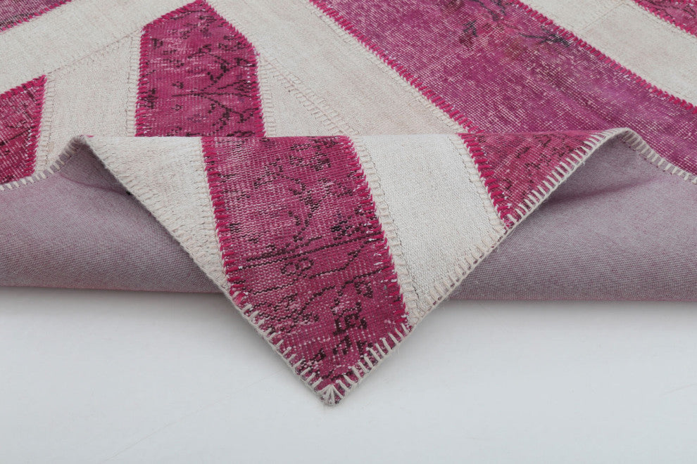 Rug N Carpet - Handmade Oriental 6' 10'' x 10' 0'' Flag Patchwork Rug
