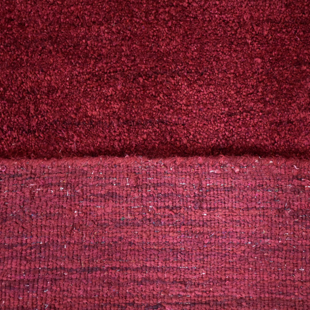 HAND KNOTTED LOOM SILK ECO-FRIENDLY AREA RUGS -6'x9',Rectangle,Red,Contemporary
