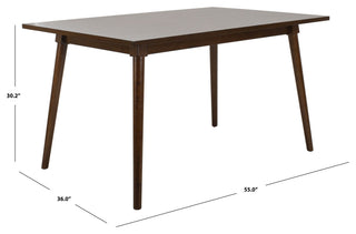 Safavieh Tia Rectangle Dining Table, Walnut