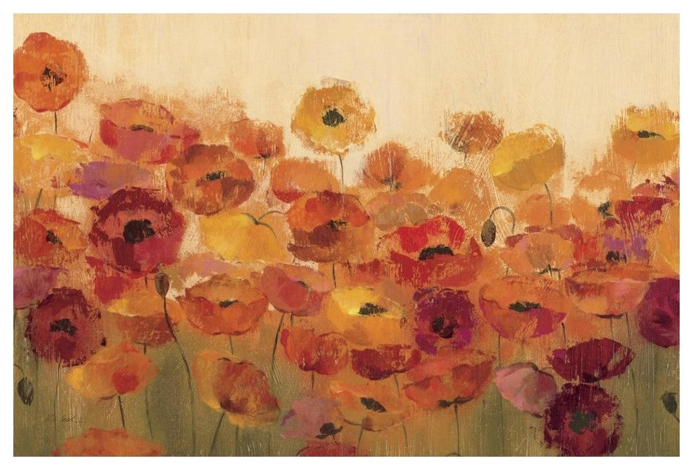 "Summer Poppies" Digital Paper Print by Silvia Vassileva, 50"x34"