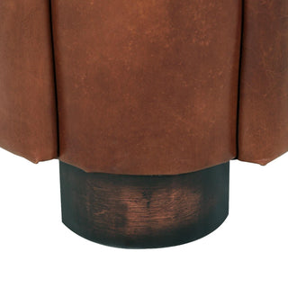 Pasargad Home Madison Top Grain Leather Upholstered Armchair, Brown
