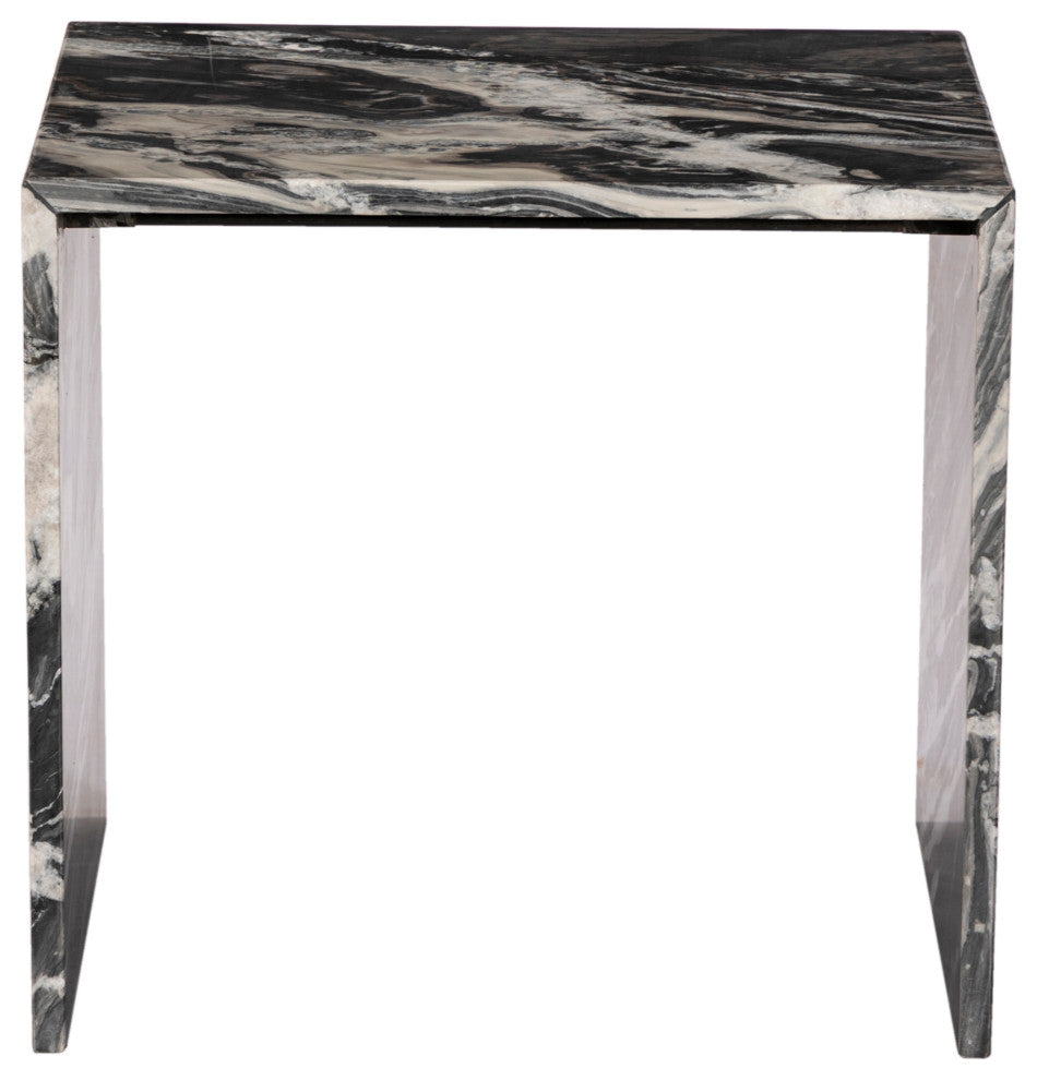 Canova Marble End Table, Black, End Table