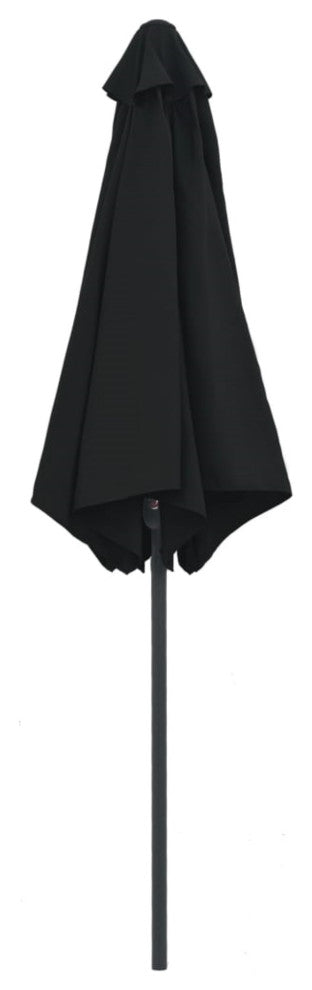 vidaXL Outdoor Parasol with Aluminum Pole 106.3"x96.9" Black