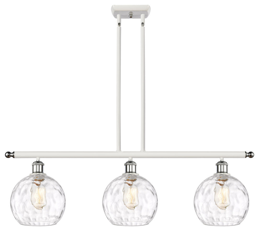 Innovations 516-3I-WPC-G1215-8 3 Light Island Light, White, Polished Chrome
