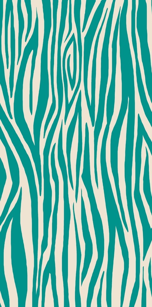 Wood Stripe Geometric Print Bath Towel, Jade