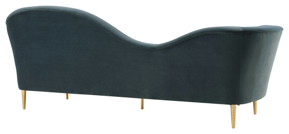 Plato Gray Velvet Sofa