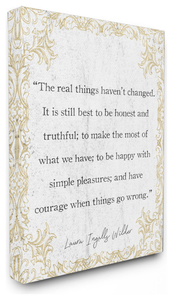 Real Things Havent Changed Foil Look, 30"x40", Stretched Canvas Wall Art