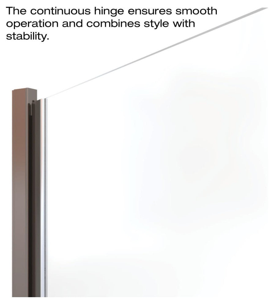 Basco INFN00A3376XP Infinity 76"H x 33"W Hinged Framed Shower - Chrome