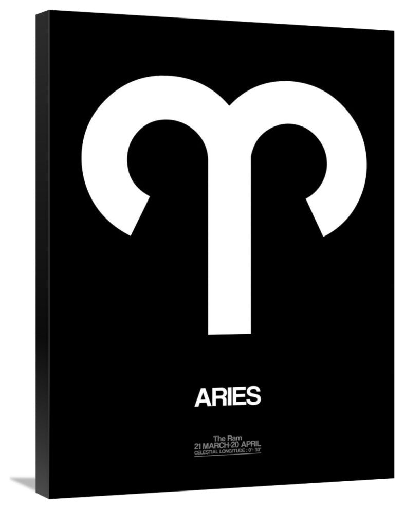 "Aries Zodiac Sign White" Fine Art Print