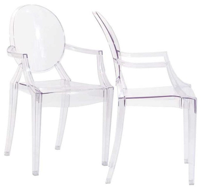 Clear Casper Dining Armchairs Set of 2