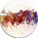 San Francisco Skyline, Cityscape Large Disc Metal Wall Art, 11"