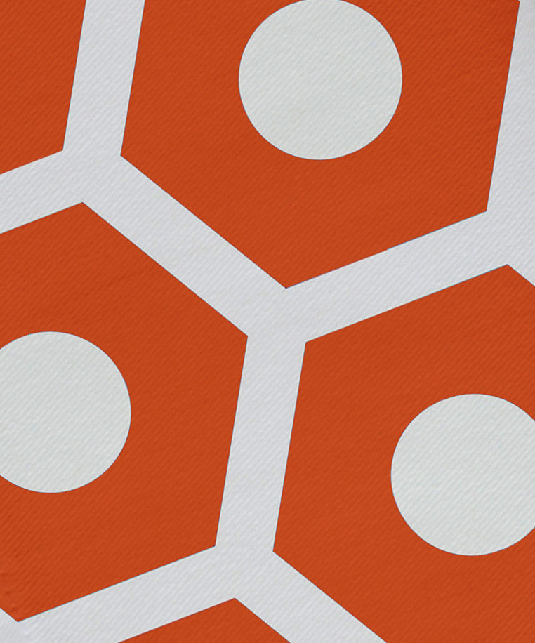 Geometric Decorative Napkin, Orange, Set of 4