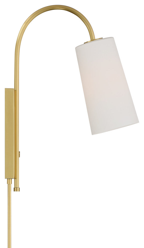 Alexa 1 Light Aged Brass Wall Mount