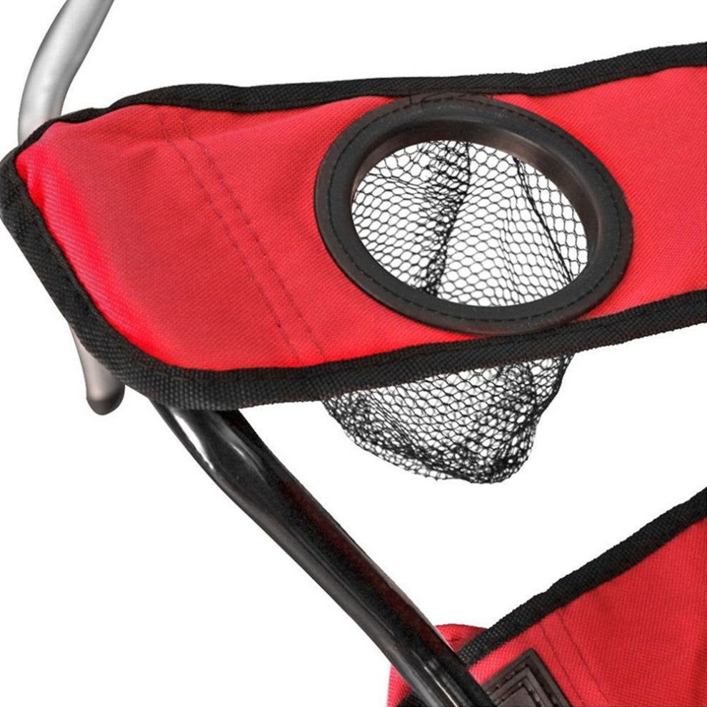 GoTeam Portable Double Folding Chair w/Removable Umbrella, Cooler Bag and Carry