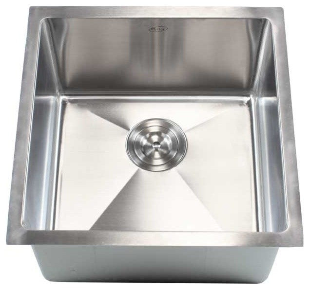 Stainless Steel Undermount Single Bowl Kitchen/Bar/Prep Sink, Brushed Stainless