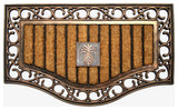 A1HC First Impression Natural Copper Finish Rubber and Coir Brush Mat, 30"x18"