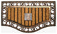 A1HC First Impression Natural Copper Finish Rubber and Coir Brush Mat, 30"x18"