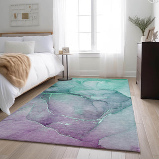 Premium Machine Washable Mayfield AMF508 Aloe 10' x 14' Rug
