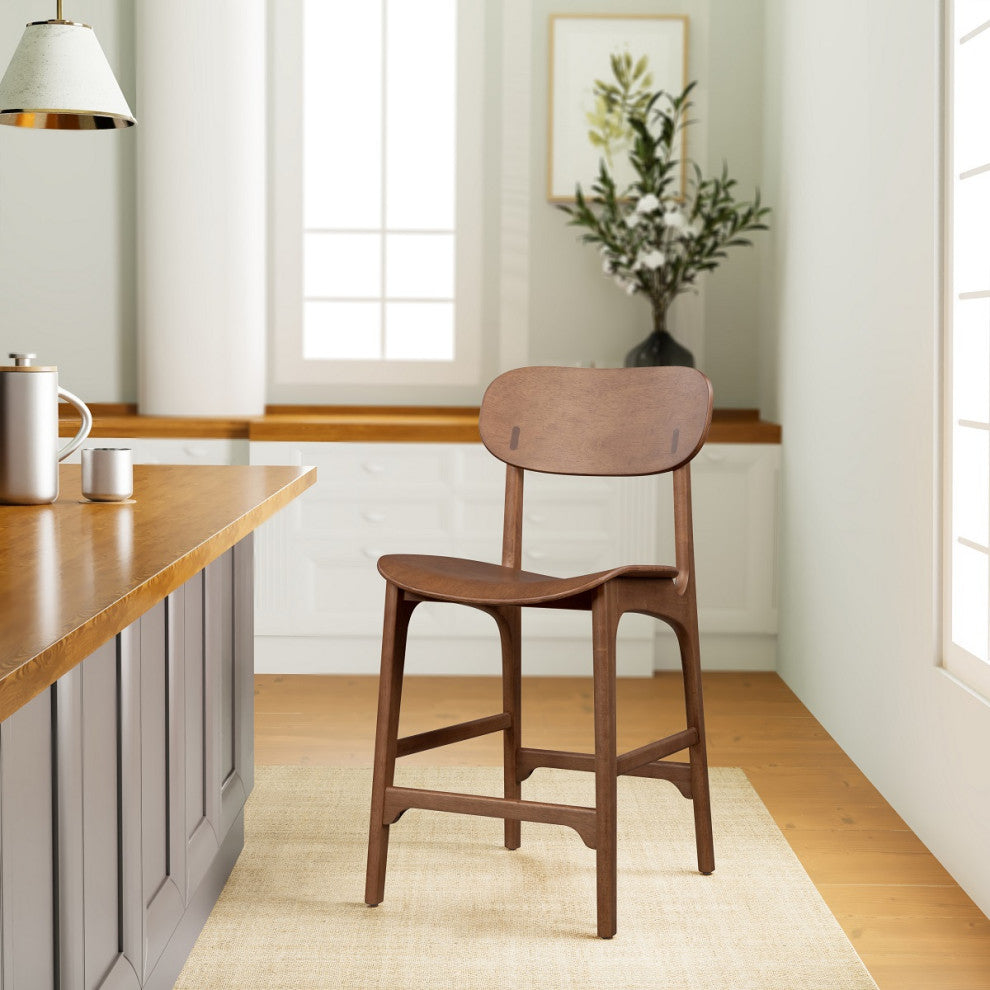 Solvang Wood Stool, Brown Ale Finish, Counter Height