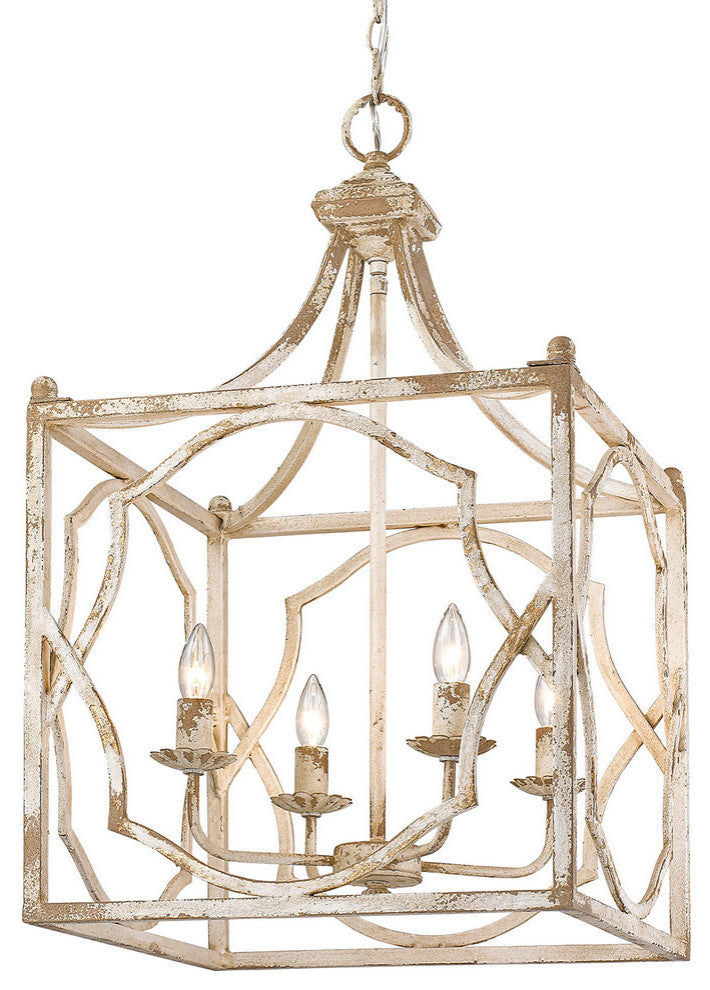 Laurent 4-Light Pendant, Antique Ivory