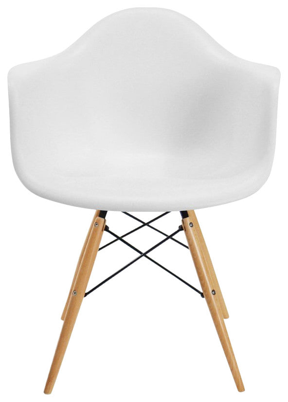 Bucket Kids Chair With Wood, White or Black, White