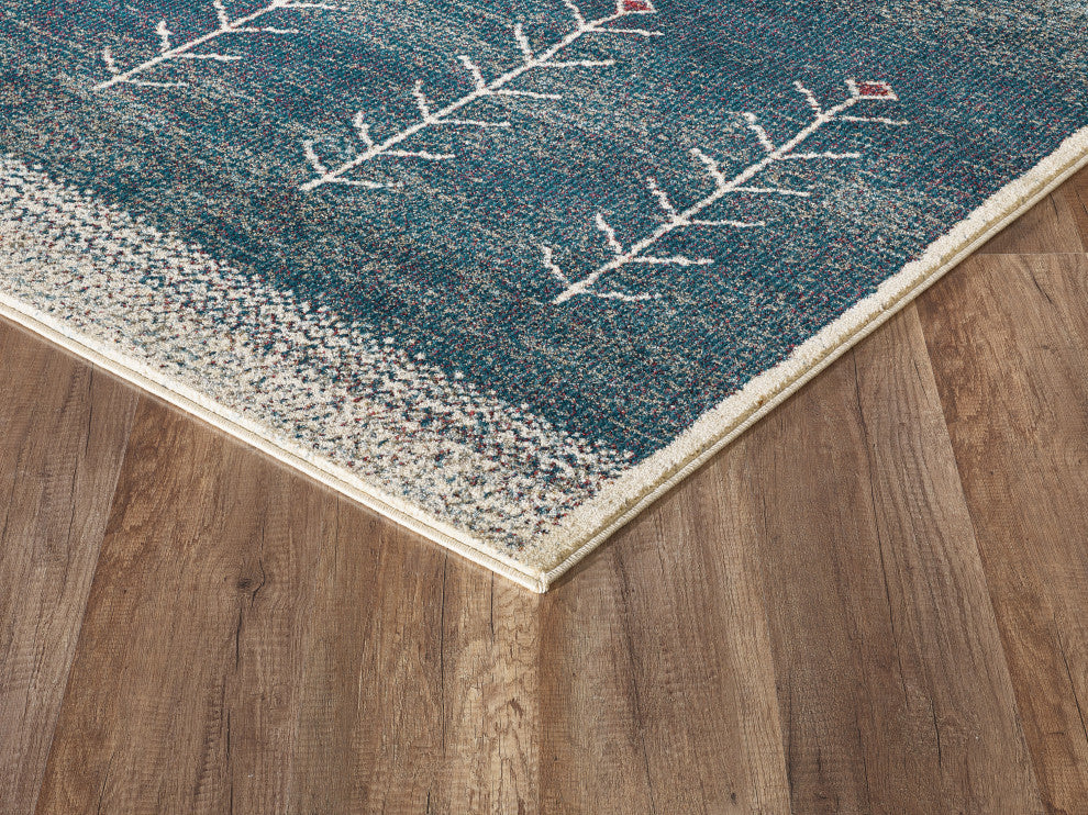Abani Mesa MES150A Blue Southwest Pattern Area Rug