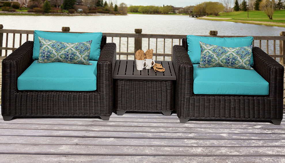 Venice 3 Piece Outdoor Wicker Patio Furniture Set 03a