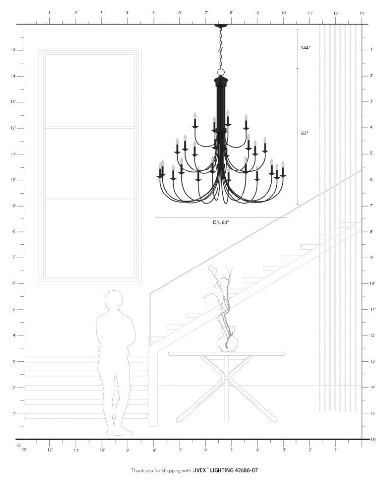 Estate 24-Light Bronze Grande Foyer Chandelier