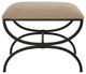 Uttermost Hacienda Small Plush Bench 23699, Latte