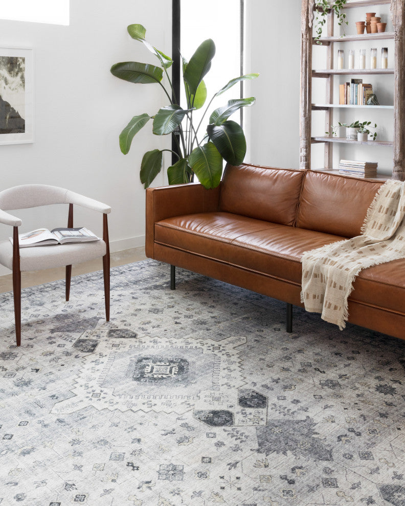 Loloi II Skye Area Rug, Silver/Gray, 2'6"x10'0"