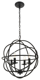 Octavia 4 Light Pendant in Dark Brown